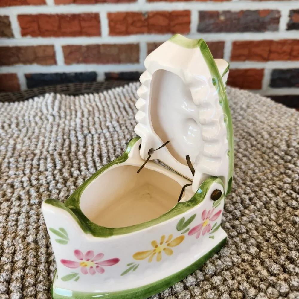 Vintage Iron Shaped Trinket Box